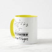 ダルシマー選手が気さくしやすい好奇心の猫 マグカップ (正面左)