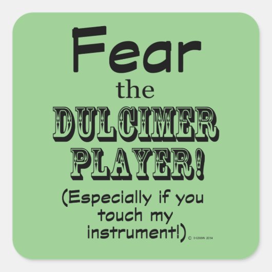 ダルシマー選手のスクエアステッカーを恐れる スクエアシール (正面)