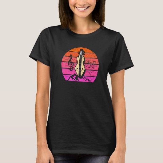 ダルシマー ギター ビンテージ ダルシマー Tシャツ (正面)