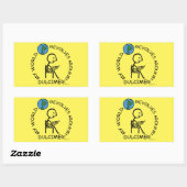 ダルシマー – ワールドのまわりに回転スティック 長方形シール (シート)