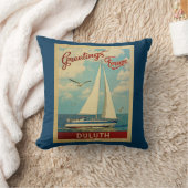 ダルスシルボートヴィンテージトラベルミネソタ クッション (ブランケット)