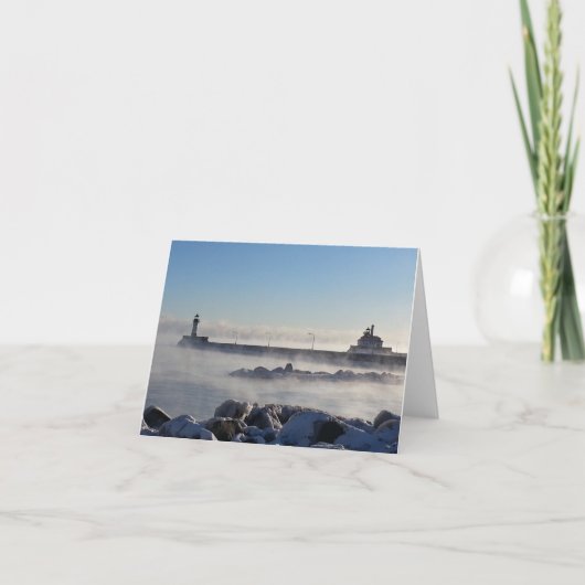 ダルスミネソタカナルパークライトハウス ノートカード (正面)