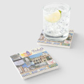 ダルス、ジョージア、コラージュ大理石コースター ストーンコースター (横)