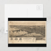 ダルス・ミネソタの遠近法地図（1893年） ポストカード (正面/裏面)