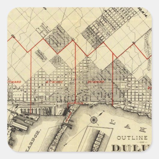 ダルス・郊外の概要地図 スクエアシール (正面)