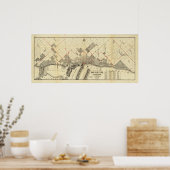 ダルス・郊外の概要地図 ポスター (キッチン)