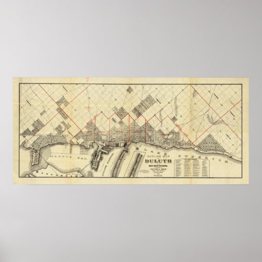 ダルス・郊外の概要地図 ポスター (正面)