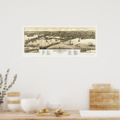 ダルスMNパノラママップ – 1883 ポスター (キッチン)