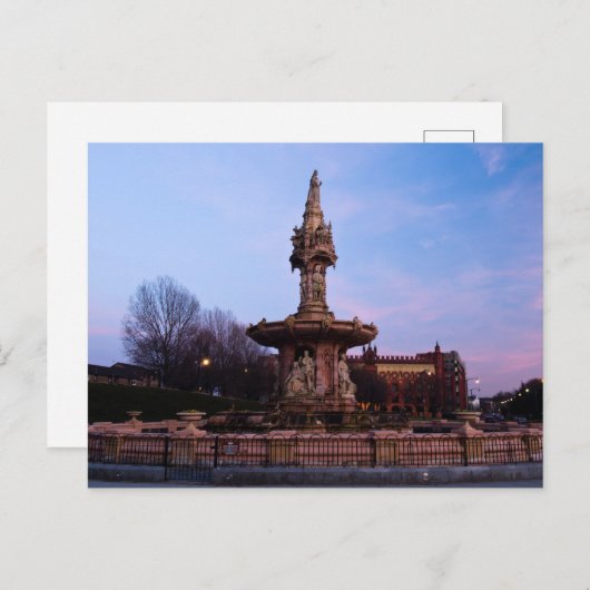 ダルトンファウンテン、グラスゴーはがき ポストカード (正面/裏面)