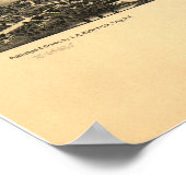 ダルトンマサチューセッツ1884アンティークパノラママップ ポスター (角)