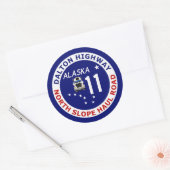 ダルトン高速道路、ノーススロープホールロード ラウンドシール (封筒)