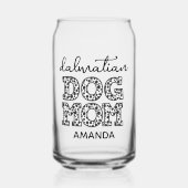 ダルパーソナライズされたマティアン犬のママ名 ガラス缶 (正面)