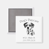 ダルマおもしろいティアン犬ビジネス マグネット (正面/裏面)