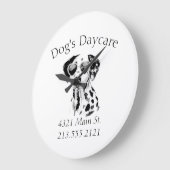 ダルマおもしろいティアン犬ビジネス ラージ壁時計 (傾斜)