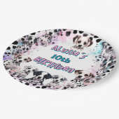 ダルマお洒落ティアンパピー誕生日パーティー ペーパープレート (アングル)