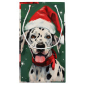 ダルマのクリスマスブ絵画ラシのアートワーク スモールペーパーバッグ (裏面)