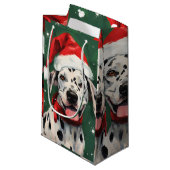 ダルマのクリスマスブ絵画ラシのアートワーク スモールペーパーバッグ (正面アングル)