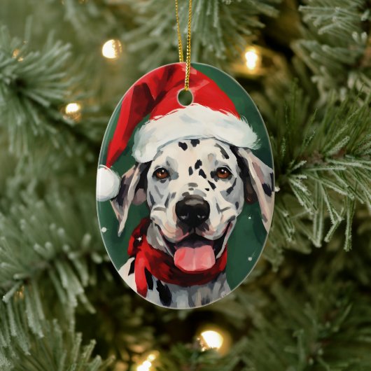 ダルマのクリスマスブ絵画ラシのアートワーク セラミックオーナメント (ツリー)