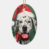 ダルマのクリスマスブ絵画ラシのアートワーク セラミックオーナメント (左)