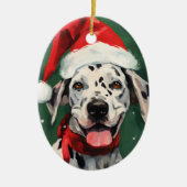 ダルマのクリスマスブ絵画ラシのアートワーク セラミックオーナメント (正面)