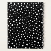 ダルマのドット、スポット、白黒、あなたの名前 プランナー手帳 (裏面)