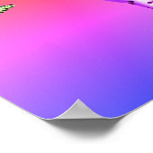 ダルマの子犬とカラフル蝶 ポスター (角)