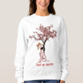 ダルマの子犬と蝶パーソナライズされた々 スウェットシャツ (正面)