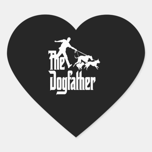 ダルマの贈り物 |犬の父親 ハートシール (正面)