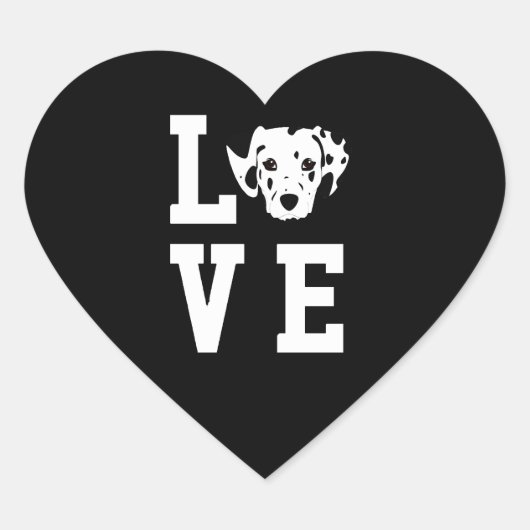 ダルマの贈り物 | Dalmatian Lover Gift ハートシール (正面)
