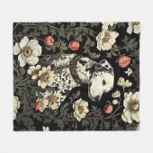 ダルマエレガントーチ・ウィリアム・モリスインスパイア フリースブランケット (正面(横))