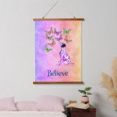 ダルマカラフルスの信じ犬 吊り下げ型タペストリー (寝室)