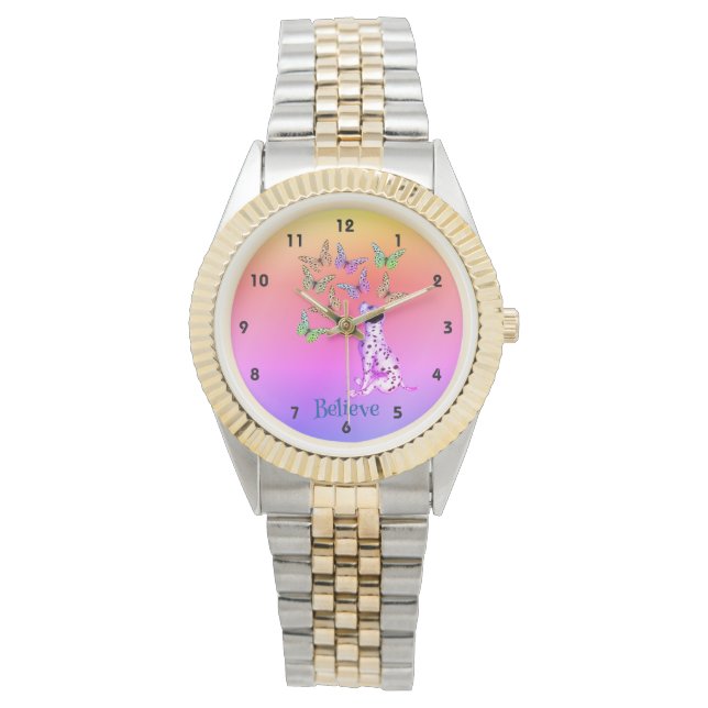 ダルマカラフルスの信じ犬 腕時計 (正面)