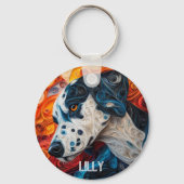 ダルマカラフルティアンドッグポートレート キーホルダー (裏面)