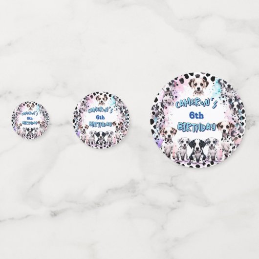 ダルマカラフルティアンパピーウォーター誕生日 コンフェッティ (裏面)