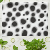 ダルマチアかわいい白黒ドットアニマルプリント キッチンタオル (折り畳み)