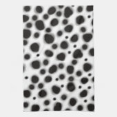 ダルマチアかわいい白黒ドットアニマルプリント キッチンタオル (縦)