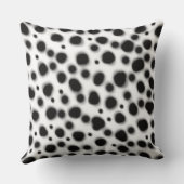 ダルマチアかわいい白黒ドットアニマルプリント クッション (裏面)