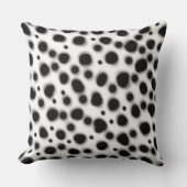 ダルマチアかわいい白黒ドットアニマルプリント クッション (正面)