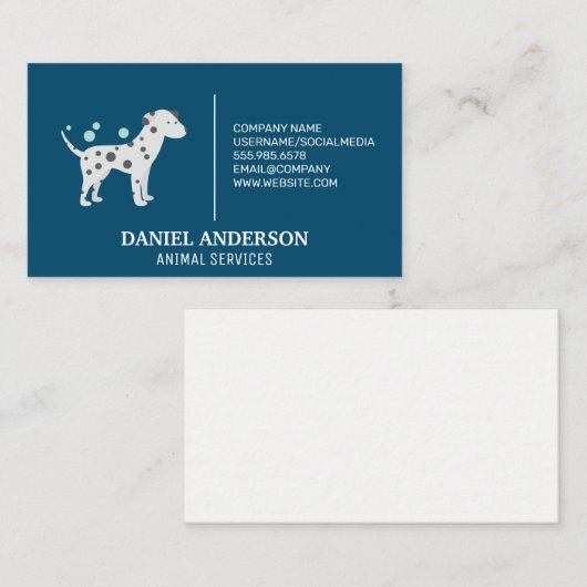 ダルマチアとシャボン玉 名刺 (正面/裏面)