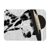 ダルマチアとブリムドブラックハット マグネット (横)