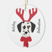 ダルマチアのクリスマス装飾。スノーフレーク装飾 セラミックオーナメント (左)