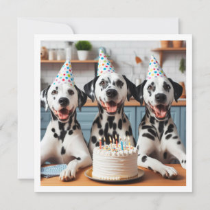 ダルマチアのグリーティングカード、ダルマチアの誕生日 招待状