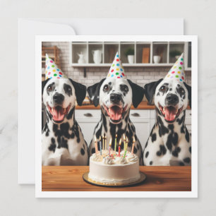 ダルマチアのグリーティングカード、ダルマチアの誕生日 招待状