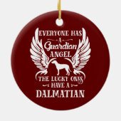 ダルマチアのペット犬の守護天使 セラミックオーナメント (裏面)