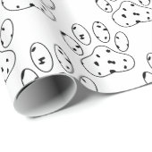 ダルマチアのポープリントパターン ラッピングペーパー (ロールコーナー)