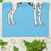 ダルマチアの犬の漫画 キッチンタオル (折り畳み)