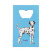 ダルマチアの犬の漫画 クレジットカード栓抜き (裏面)