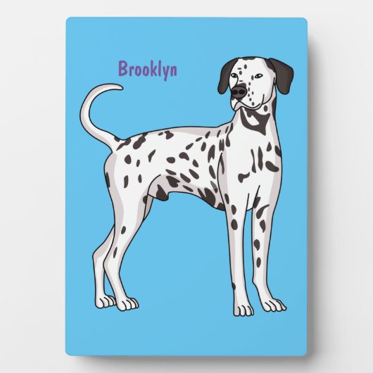 ダルマチアの犬の漫画 フォトプラーク (正面)