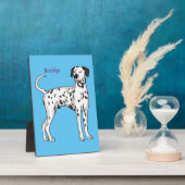 ダルマチアの犬の漫画 フォトプラーク (側面)