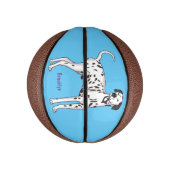 ダルマチアの犬の漫画 ミニバスケットボール (縦)